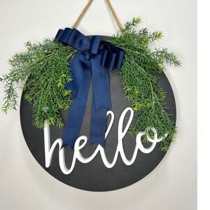 𝅺Handmade Wooden Welcome  Hello Sign